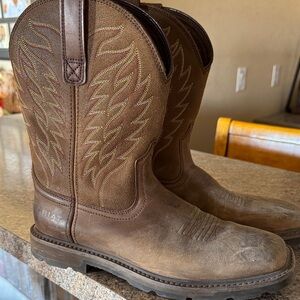 Ariat Men's Western Boots - Brown and Red Stitch